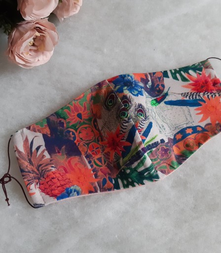ULIZE Handmade Oranža eksotiska Face mask