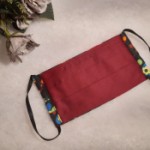 ULIZE Handmade Melna ar krāsainiem taureņiem un ziediem Face mask