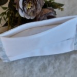 ULIZE Handmade Gai&scaron;i pelēka ar baltu rakstu Face mask