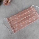 ULIZE Handmade Rozā ar krustiņiem un nullītēm Children's face mask