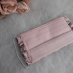 ULIZE Handmade Rozā ar rakstu Children's face mask