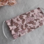 ULIZE Handmade Rozā ar rakstu Children's face mask