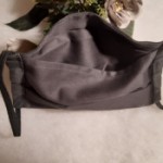 ULIZE Handmade Tum&scaron;i pelēka ar rakstu Face mask