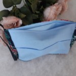 ULIZE Handmade Tum&scaron;i zila puķaina Face mask